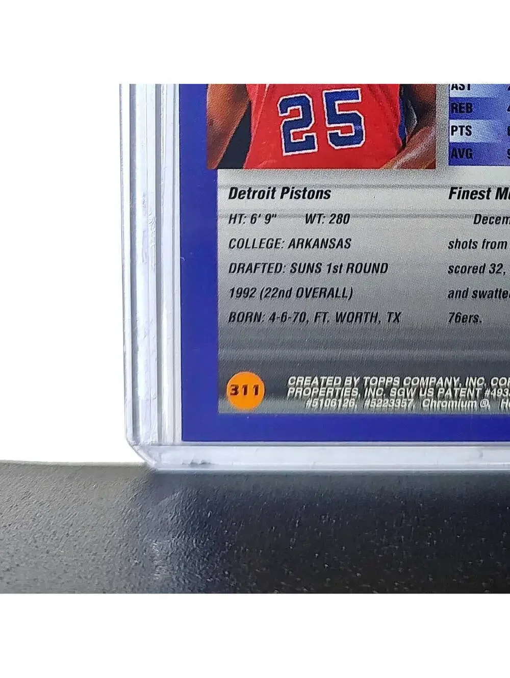 Oliver Miller 1994-95 Topps Finest #311 Basketball Card